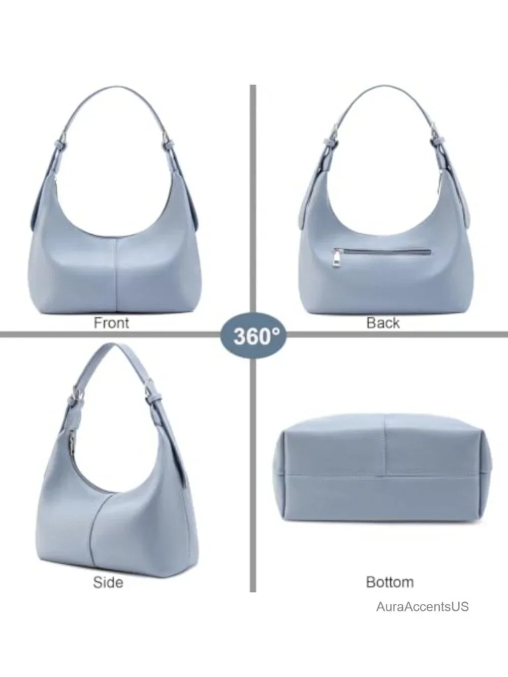 Hobo Bag for Women Slouchy Shoulder Purse Crossbody Handbag Faux Leather with